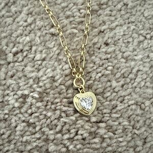 Electric Picks Gold Heart Pendant Necklace